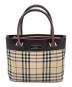 BURBERRY（バーバリー）の古着「ハンドバッグ」｜ベージュ×ブラック