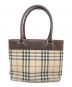 BURBERRY (バーバリー) ハンドバッグ ベージュ×ブラック：8000円
