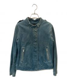 Hysteric Glamour（ヒステリックグラマー）の古着「レザージャケット」｜ブルー