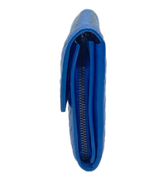 BOTTEGA VENETA（ボッテガベネタ）BOTTEGA VENETA (ボッテガベネタ) イントレチャート長財布 ブルーの古着・服飾アイテム