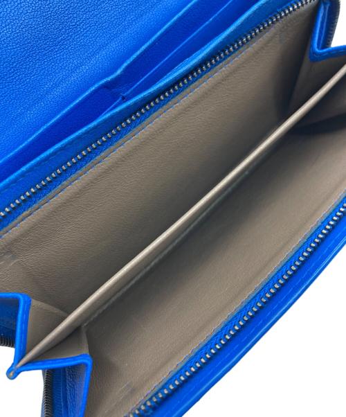 BOTTEGA VENETA（ボッテガベネタ）BOTTEGA VENETA (ボッテガベネタ) イントレチャート長財布 ブルーの古着・服飾アイテム