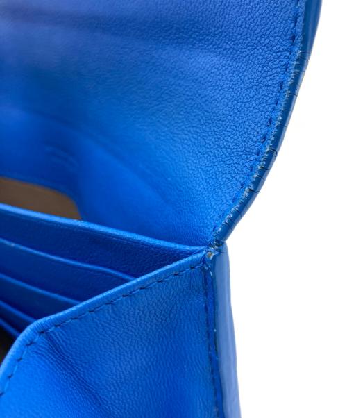 BOTTEGA VENETA（ボッテガベネタ）BOTTEGA VENETA (ボッテガベネタ) イントレチャート長財布 ブルーの古着・服飾アイテム