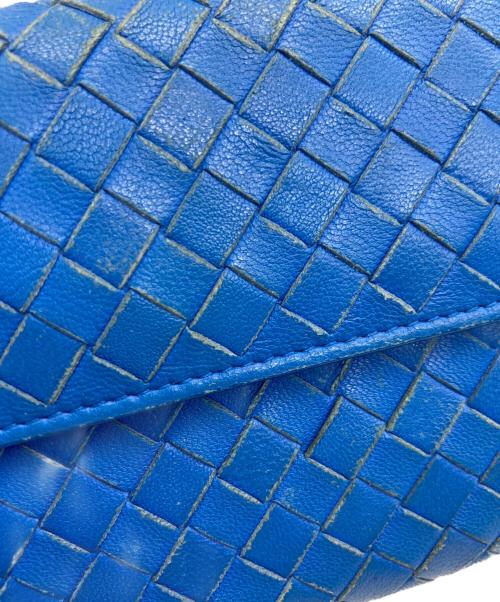 BOTTEGA VENETA（ボッテガベネタ）BOTTEGA VENETA (ボッテガベネタ) イントレチャート長財布 ブルーの古着・服飾アイテム