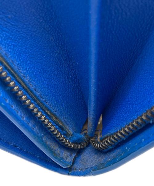 BOTTEGA VENETA（ボッテガベネタ）BOTTEGA VENETA (ボッテガベネタ) イントレチャート長財布 ブルーの古着・服飾アイテム