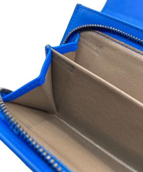 BOTTEGA VENETA（ボッテガベネタ）BOTTEGA VENETA (ボッテガベネタ) イントレチャート長財布 ブルーの古着・服飾アイテム