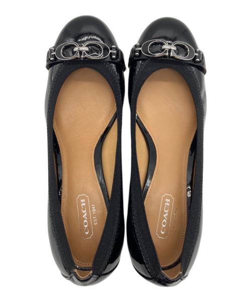 COACH（コーチ）COACH (コーチ) エナメルパンプス ブラック サイズ:37.5Mの古着・服飾アイテム