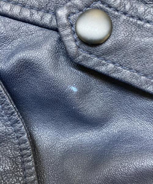 3.1 phillip lim（スリーワンフィリップリム）3.1 phillip lim (スリーワンフィリップリム) レザーライダースジャケット ネイビー サイズ:Mの古着・服飾アイテム