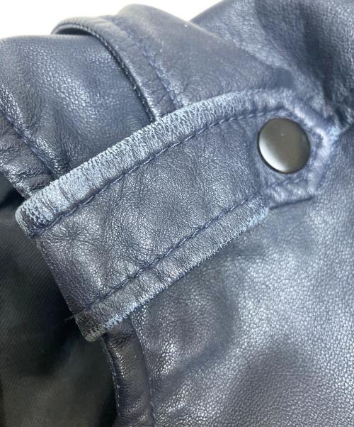 3.1 phillip lim（スリーワンフィリップリム）3.1 phillip lim (スリーワンフィリップリム) レザーライダースジャケット ネイビー サイズ:Mの古着・服飾アイテム