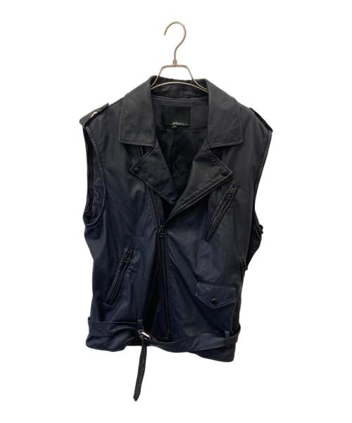 3.1 phillip lim（スリーワンフィリップリム）3.1 phillip lim (スリーワンフィリップリム) レザーライダースジャケット ネイビー サイズ:Mの古着・服飾アイテム