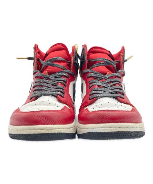 NIKE（ナイキ）NIKE (ナイキ) WMNS AIR JORDAN 1 HIGH OG レッド×ホワイト サイズ:cm28の古着・服飾アイテム