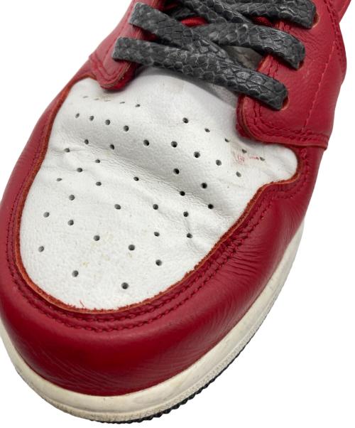 NIKE（ナイキ）NIKE (ナイキ) WMNS AIR JORDAN 1 HIGH OG レッド×ホワイト サイズ:cm28の古着・服飾アイテム