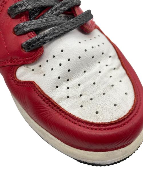 NIKE（ナイキ）NIKE (ナイキ) WMNS AIR JORDAN 1 HIGH OG レッド×ホワイト サイズ:cm28の古着・服飾アイテム