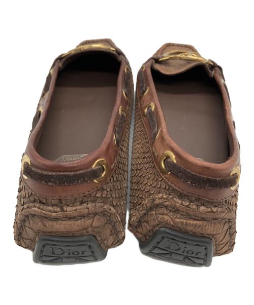 Christian Dior（クリスチャン ディオール）Christian Dior (クリスチャン ディオール) ドライビングシューズ ブラウン サイズ:38の古着・服飾アイテム