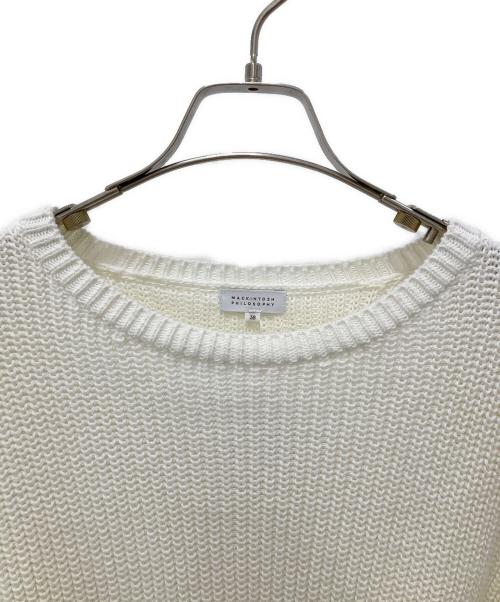 MACKINTOSH PHILOSOPHY（マッキントッシュ フィロソフィー）MACKINTOSH PHILOSOPHY (マッキントッシュ フィロソフィー) 厚手ニット ホワイト サイズ:38 未使用品の古着・服飾アイテム
