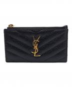 Saint Laurent Parisサンローランパリ）の古着「ジップカードケース」｜ブラック