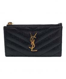 Saint Laurent Paris（サンローランパリ）の古着「ジップカードケース」｜ブラック