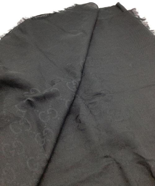 GUCCI（グッチ）GUCCI (グッチ) 大判スカーフ ブラックの古着・服飾アイテム