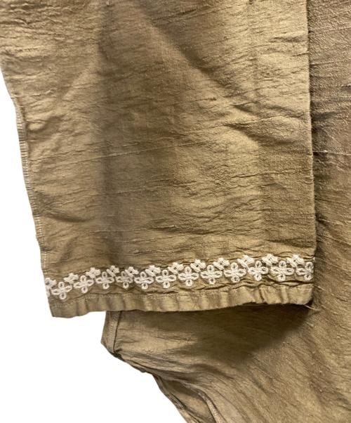 COMME des GARCONS HOMME（コムデギャルソン オム）COMME des GARCONS HOMME (コムデギャルソン オム) 刺繍シルクスリーピングシャツ ブラウン サイズ:Mの古着・服飾アイテム