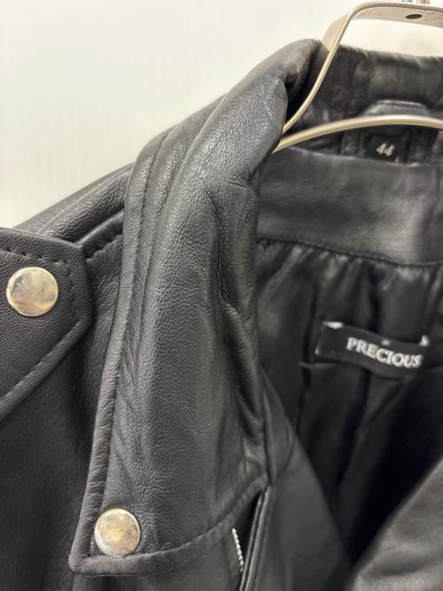 PRECIOUS（プレシャス）PRECIOUS (プレシャス) レザーライダースジャケット ブラック サイズ:44の古着・服飾アイテム