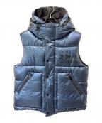 DIESELディーゼル）の古着「レイヤード中綿ベスト」｜メタリックブルー