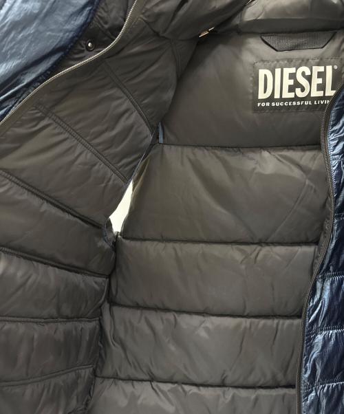DIESEL（ディーゼル）DIESEL (ディーゼル) レイヤード中綿ベスト メタリックブルー サイズ:Sの古着・服飾アイテム