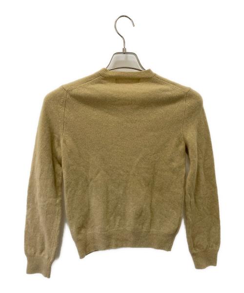 PLAY COMME des GARCONS（プレイコムデギャルソン）PLAY COMME des GARCONS (プレイコムデギャルソン) ワッペンVネックセーター ベージュ サイズ:Sの古着・服飾アイテム