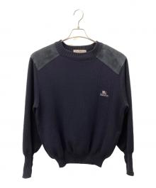 Burberry's（バーバリーズ）の古着「エルボーパッチニット」｜ネイビー