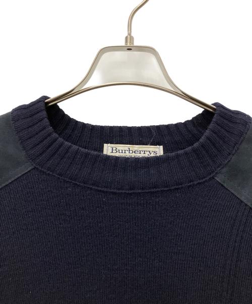 Burberry's（バーバリー）Burberry's (バーバリー) エルボーパッチニット ネイビー サイズ:Lの古着・服飾アイテム