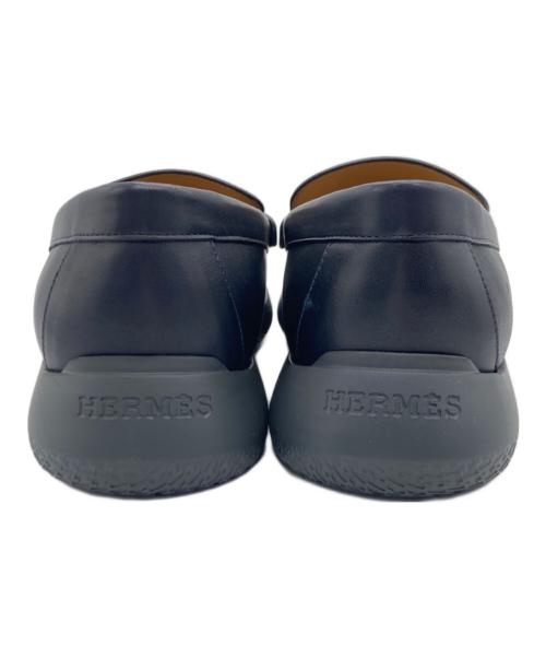 HERMES（エルメス）HERMES (エルメス) モカシンドンローファー ブラック サイズ:40の古着・服飾アイテム