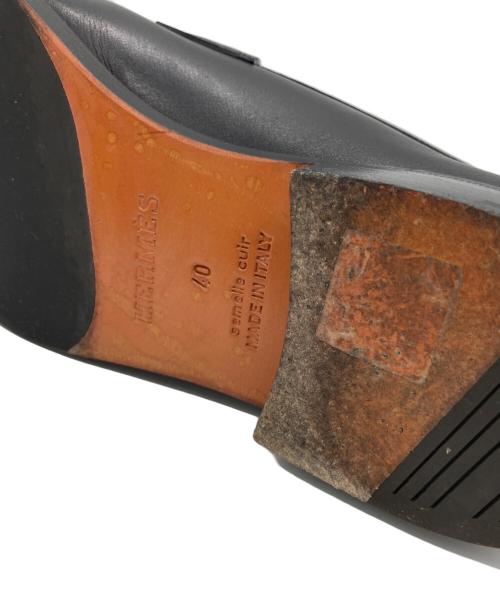 HERMES（エルメス）HERMES (エルメス) ビットローファー ブラック サイズ:40の古着・服飾アイテム