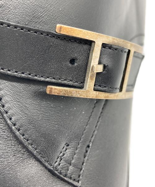 HERMES（エルメス）HERMES (エルメス) モンクストラップシューズ ブラック サイズ:40の古着・服飾アイテム