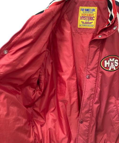 Hysteric Glamour（ヒステリックグラマー）Hysteric Glamour (ヒステリックグラマー) EVIL STARワッペンスタンドカラージャケット レッド サイズ:FREEの古着・服飾アイテム