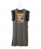 Hysteric Glamourヒステリックグラマー）の古着「ノースリーブ・キャミソールワンピース」｜グレー