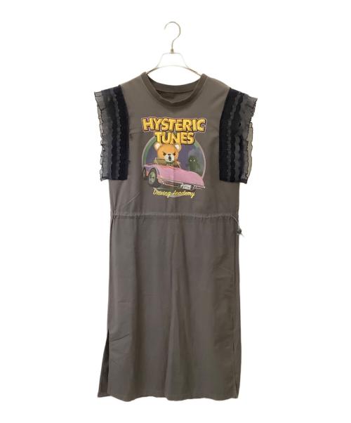 Hysteric Glamour（ヒステリックグラマー）Hysteric Glamour (ヒステリックグラマー) ノースリーブ・キャミソールワンピース グレー サイズ:Freeの古着・服飾アイテム