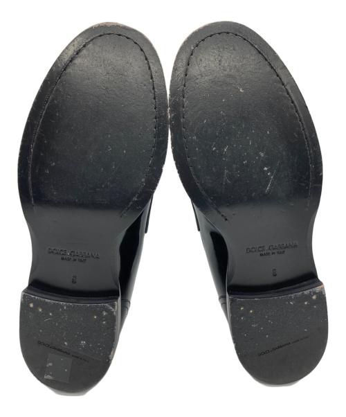 DOLCE & GABBANA（ドルチェ＆ガッバーナ）DOLCE & GABBANA (ドルチェ＆ガッバーナ) モカシンローファー ブラック サイズ:9の古着・服飾アイテム