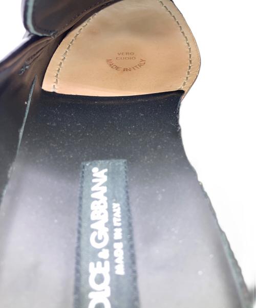 DOLCE & GABBANA（ドルチェ＆ガッバーナ）DOLCE & GABBANA (ドルチェ＆ガッバーナ) モカシンローファー ブラック サイズ:9の古着・服飾アイテム