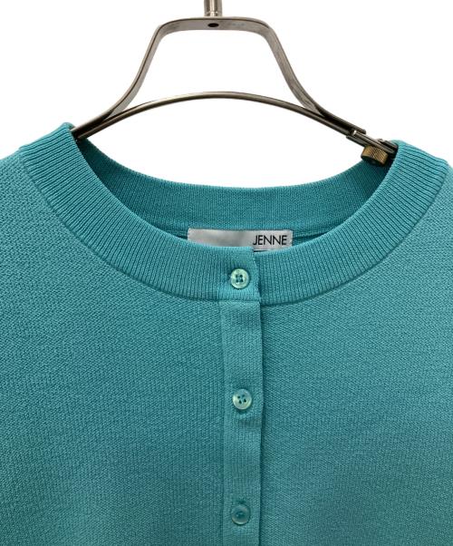 JENNE（ジェンヌ）JENNE (ジェンヌ) カーディガン風サマーニット スカイブルー サイズ:Sの古着・服飾アイテム