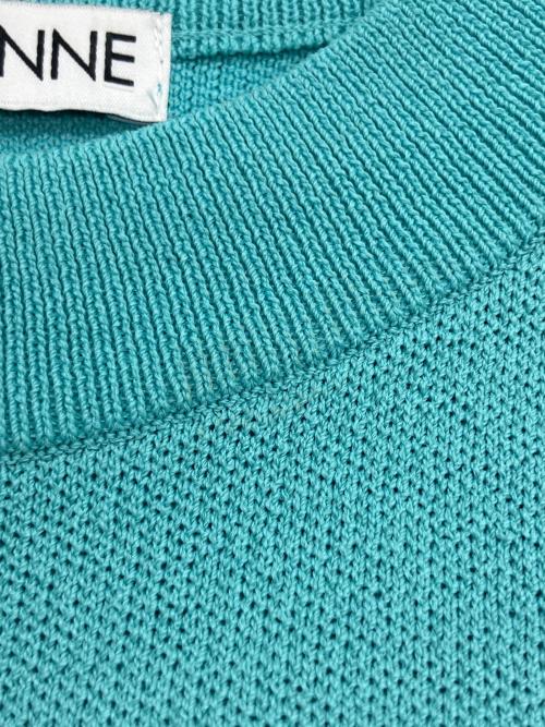 JENNE（ジェンヌ）JENNE (ジェンヌ) カーディガン風サマーニット スカイブルー サイズ:Sの古着・服飾アイテム