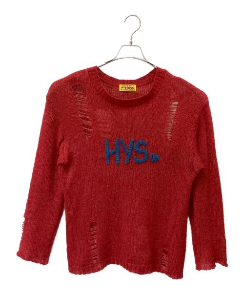 Hysteric Glamour（ヒステリックグラマー）Hysteric Glamour (ヒステリックグラマー) 薄手ニット レッド サイズ:ＦＲＥＥの古着・服飾アイテム
