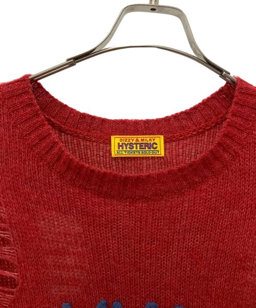 Hysteric Glamour（ヒステリックグラマー）Hysteric Glamour (ヒステリックグラマー) 薄手ニット レッド サイズ:ＦＲＥＥの古着・服飾アイテム