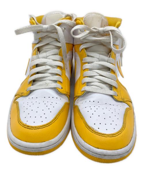NIKE（ナイキ）NIKE (ナイキ) WMNS AIR JORDAN 1 MID イエロー×ホワイト サイズ:27.5cmの古着・服飾アイテム