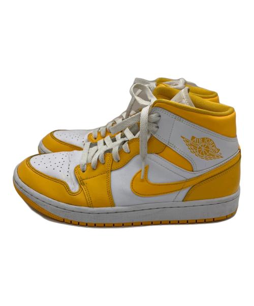 NIKE（ナイキ）NIKE (ナイキ) WMNS AIR JORDAN 1 MID イエロー×ホワイト サイズ:27.5cmの古着・服飾アイテム