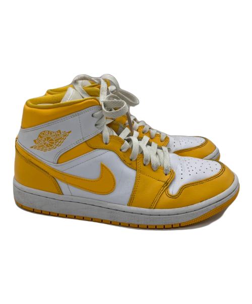NIKE（ナイキ）NIKE (ナイキ) WMNS AIR JORDAN 1 MID イエロー×ホワイト サイズ:27.5cmの古着・服飾アイテム
