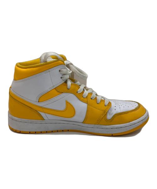 NIKE（ナイキ）NIKE (ナイキ) WMNS AIR JORDAN 1 MID イエロー×ホワイト サイズ:27.5cmの古着・服飾アイテム