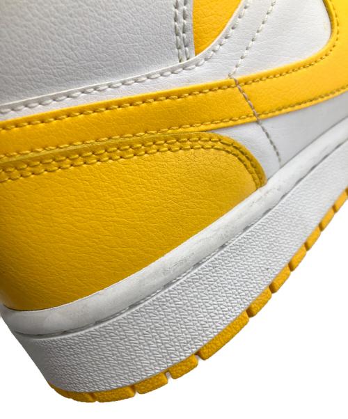 NIKE（ナイキ）NIKE (ナイキ) WMNS AIR JORDAN 1 MID イエロー×ホワイト サイズ:27.5cmの古着・服飾アイテム