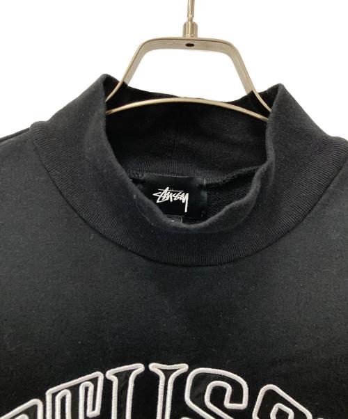 stussy（ステューシー）stussy (ステューシー) Tribute Terry Mock Neck ブラック×ホワイト サイズ:Sの古着・服飾アイテム