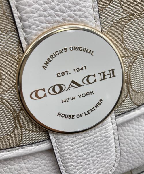 COACH（コーチ）COACH (コーチ) ショルダーバッグ ベージュ×ホワイトの古着・服飾アイテム
