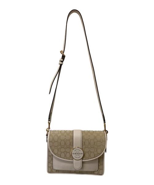 COACH（コーチ）COACH (コーチ) ショルダーバッグ ベージュ×ホワイトの古着・服飾アイテム