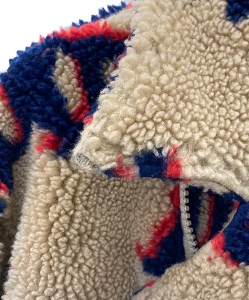 Hysteric Glamour（ヒステリックグラマー）Hysteric Glamour (ヒステリックグラマー) HG TYPE LOGO柄 オーバーサイズジャケット ベージュ×ネイビー サイズ:FREEの古着・服飾アイテム