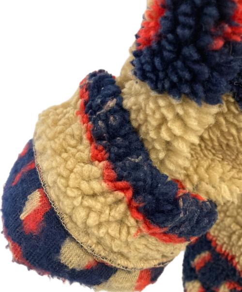 Hysteric Glamour（ヒステリックグラマー）Hysteric Glamour (ヒステリックグラマー) HG TYPE LOGO柄 オーバーサイズジャケット ベージュ×ネイビー サイズ:FREEの古着・服飾アイテム